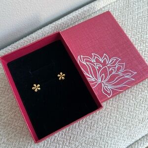 Gold Plated Flower Earrings
